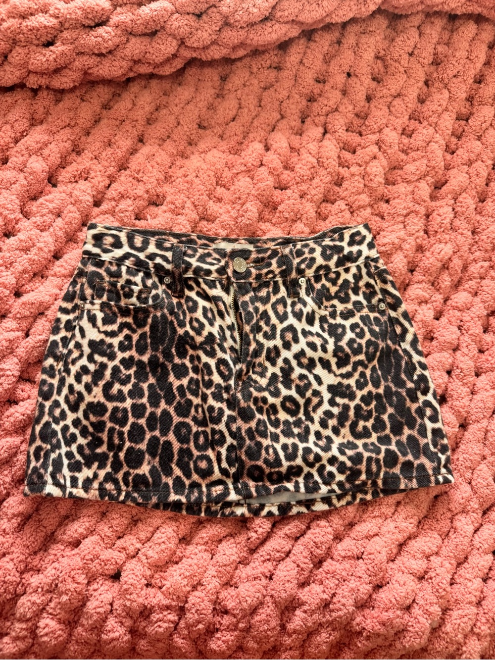 PacSun Leopard Print Mini Skirt - Black & Tan